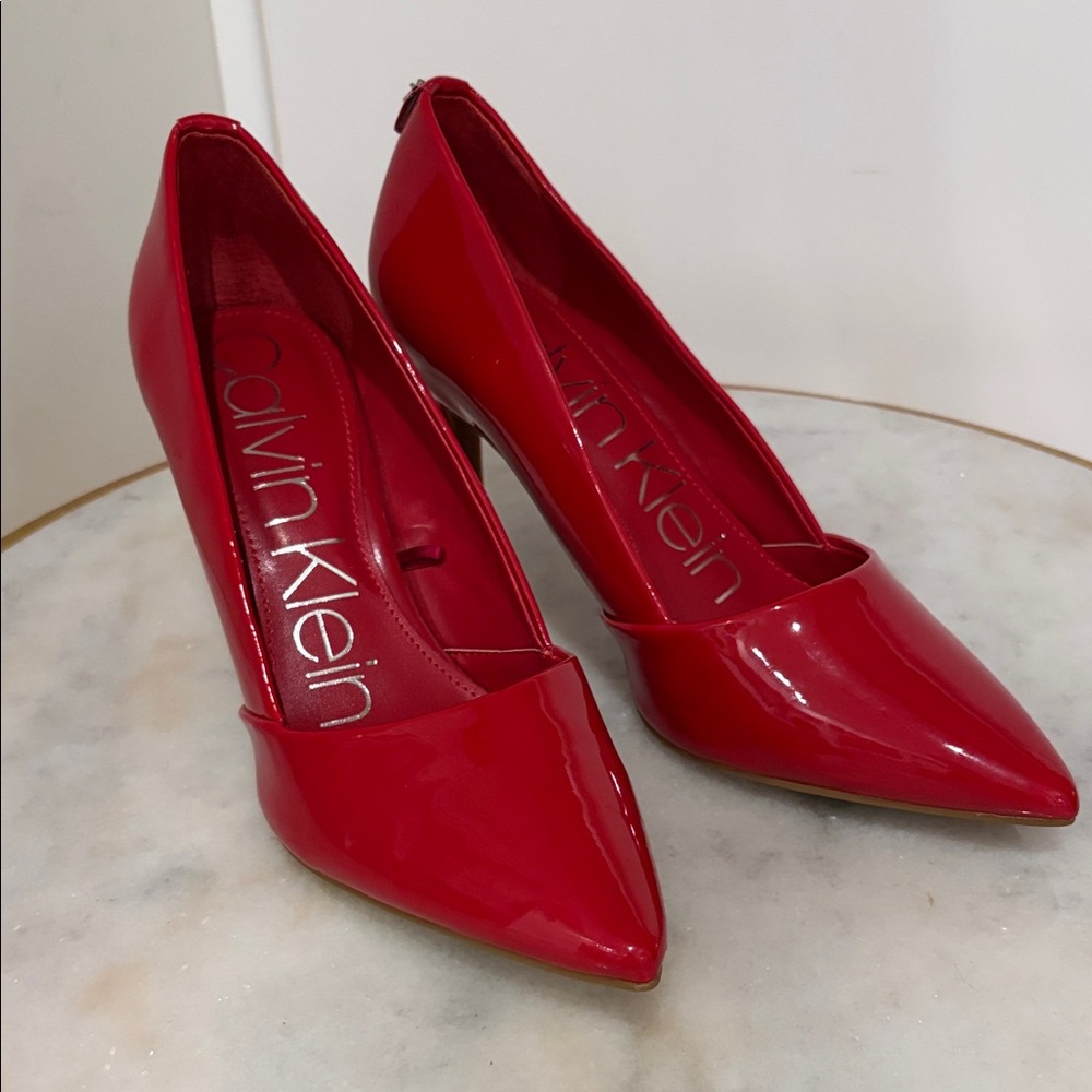 Calvin Klein Red Patent Heels